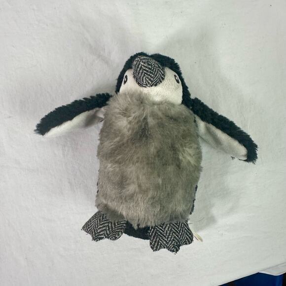 Pier 1 Imports Penguin Plush With Baby In Pouch Scarf Stuffed Animal Toy - Picture 3 of 11